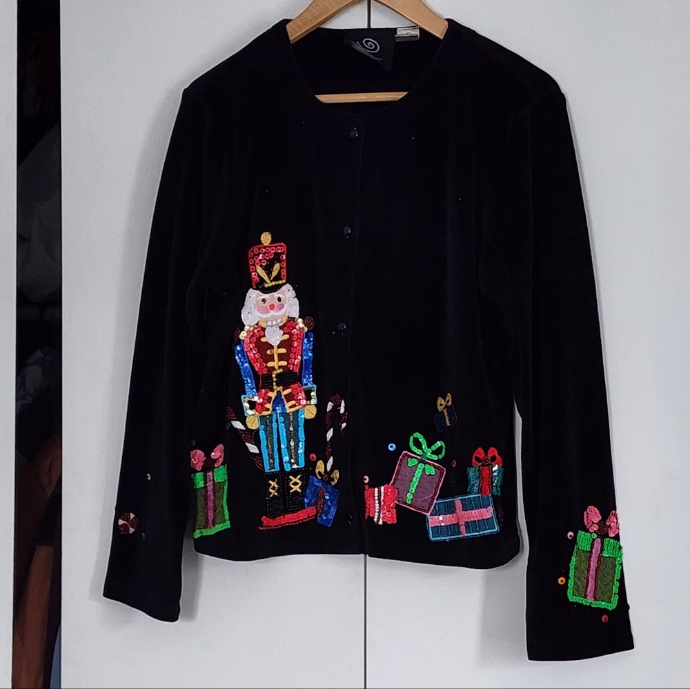 Michael Simon Black Jacket With Nutcracker And Gi… - image 1